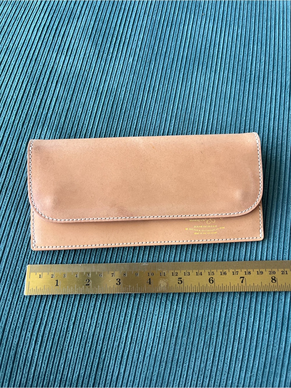 New The Superior Labor Cordovan Genuine Leather Natural Undyed Long Wallet Purse